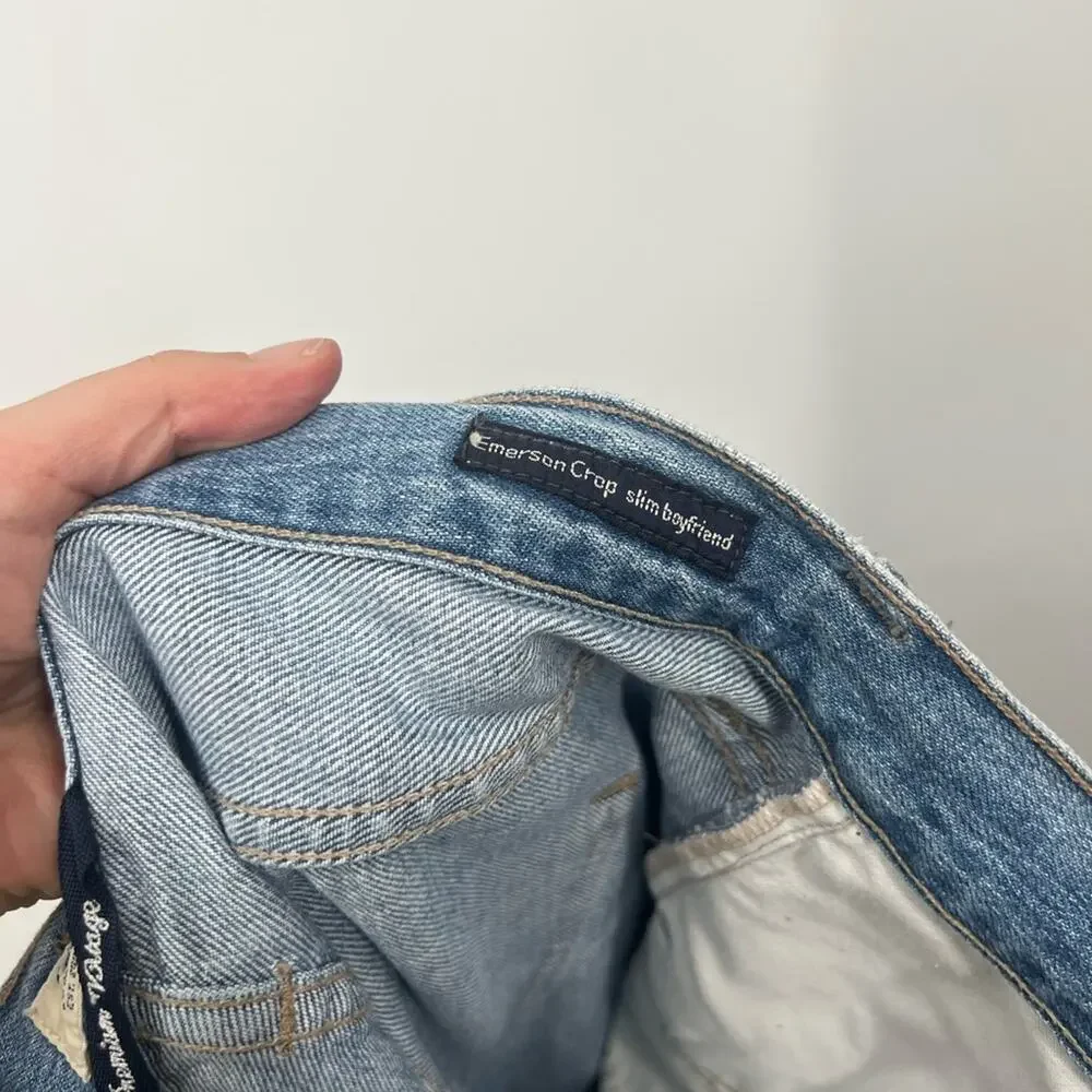 Citizens of Humanity COH Emerson Crop Slim Boyfriend Jeans Button Fly